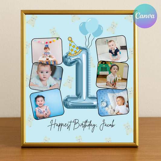 Custom "Happiest Birthday" Photo Story Frame